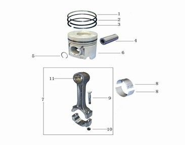 HFC4DA1 อะไหล่เครื่องยนต์ดีเซล พิสตันปินวงจรสําหรับการปรับปรุงประสิทธิภาพของเครื่องยนต์