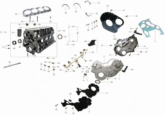 การประกอบเครื่องยนต์ Xiangling S สําหรับ iSF3.8 iSF2.8 FOTON ทันใจและทนทาน